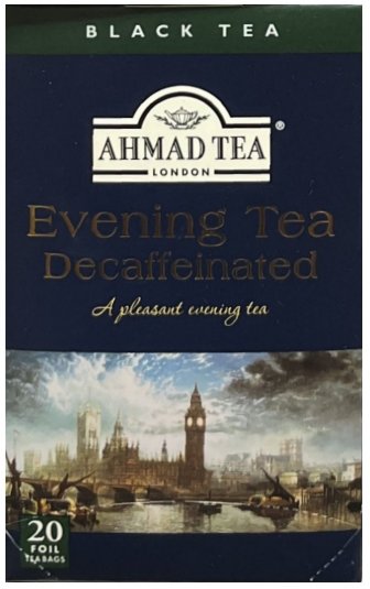 AHMAD TEA EVENING TEA DECAFFEINATED BLACK TEA (image for) AHMAD TEA EVENING TEA DECAFFEINATED BLACK TEA