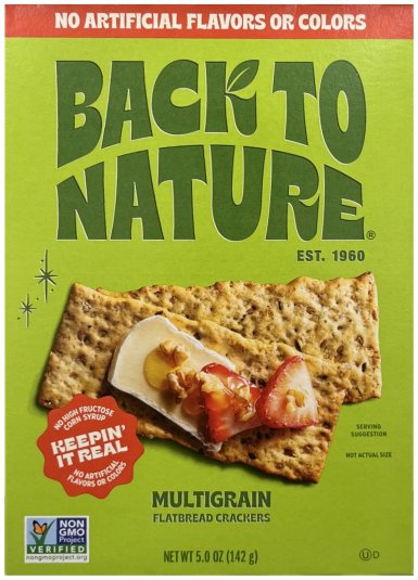 (image for) BACK TO NATURE MULTIGRAIN FLATBREAD CRACKERS