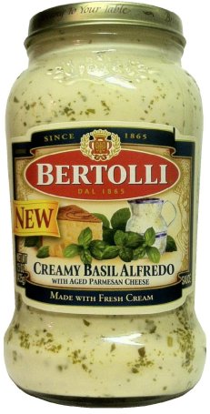 (image for) BERTOLLI CREAMY BASIL ALFREDO WITH AGED PARMESAN CHEESE SAUCE
