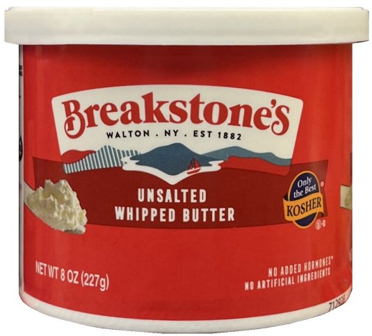 (image for) BREAKSTONE'S UNSALTED WHIPPED BUTTER