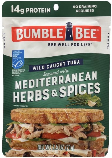 (image for) BUMBLE BEE WILD CAUGHT TUNA MEDITERRANEAN HERBS & SPICES