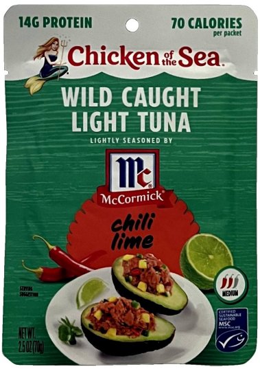CHICKEN OF THE SEA WILD CAUGHT LIGHT TUNA CHILI LIME (image for) CHICKEN OF THE SEA WILD CAUGHT LIGHT TUNA CHILI LIME
