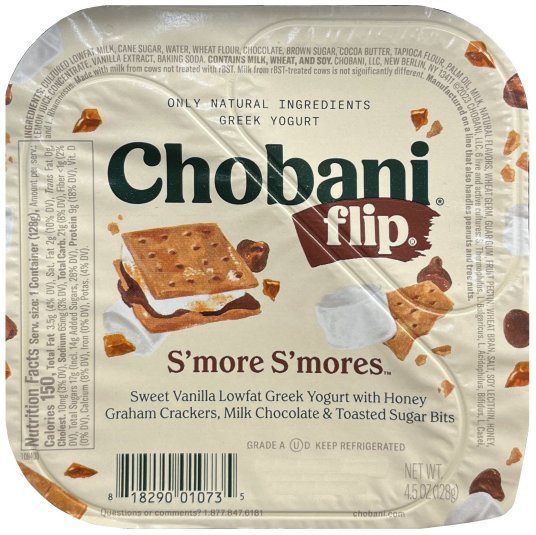 CHOBANI FLIP S'MORE S'MORES LOWFAT GREEK YOGURT (image for) CHOBANI FLIP S'MORE S'MORES LOWFAT GREEK YOGURT