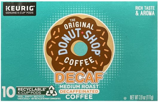 THE ORIGINAL DONUT SHOP COFFEE DECAF MEDIUM ROAST K-CUP PODS (image for) THE ORIGINAL DONUT SHOP COFFEE DECAF MEDIUM ROAST K-CUP PODS
