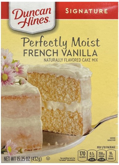 (image for) DUNCAN HINES SIGNATURE PERFECTLY MOIST FRENCH VANILLA CAKE MIX
