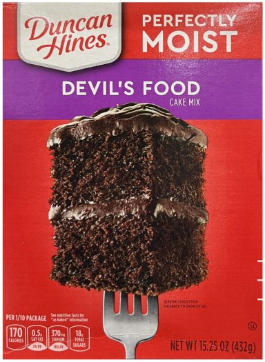(image for) DUNCAN HINES PERFECTLY MOIST DEVIL'S FOOD CAKE MIX