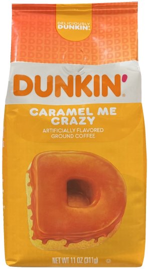 (image for) DUNKIN' CARAMEL ME CRAZY ARTIFICIALLY FLAVORED GROUND COFFEE