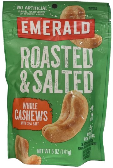 (image for) EMERALD ROASTED & SALTED WHOLE CASHEWS