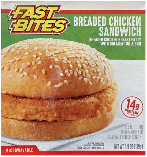 (image for) FAST BITES BREADED CHICKEN SANDWICH