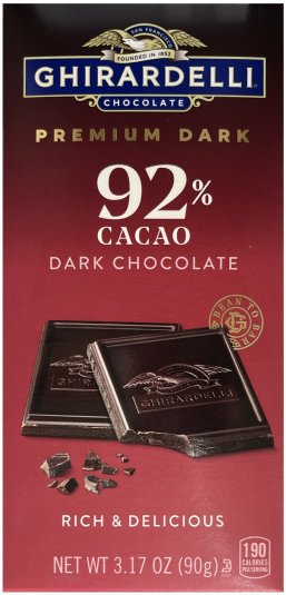 (image for) GHIRARDELLI PREMIUM DARK 92% CACAO DARK CHOCOLATE