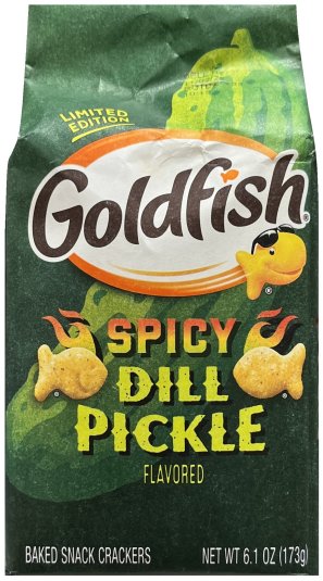 (image for) GOLDFISH BAKED SNACK CRACKERS SPICY DILL PICKLE