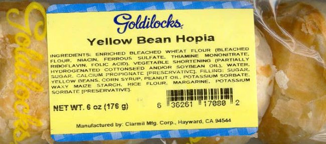 (image for) GOLDILOCKS HOPIA YELLOW BEAN