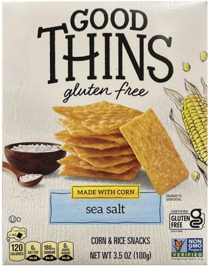 (image for) GOOD THINS SEA SALT CORN & RICE SNACKS