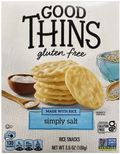 (image for) GOOD THINS SIMPLY SALT RICE SNACKS