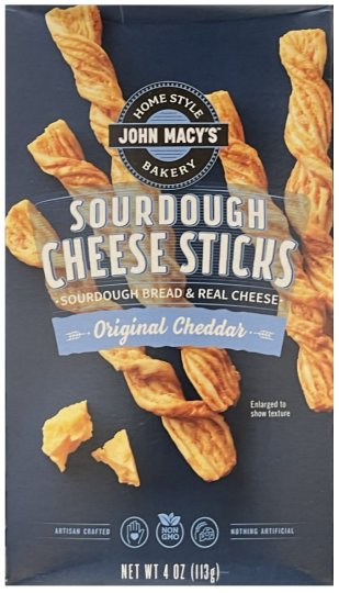 (image for) JOHN MACY'S SOURDOUGH CHEESE STICKS ORIGINAL CHEDDAR