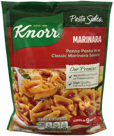(image for) KNORR PASTA SIDES MARINARA PENNE PASTA IN A CLASSIC MARINARA SAUCE