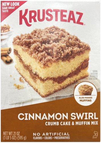 (image for) KRUSTEAZ CINNAMON SWIRL CRUMB CAKE & MUFFIN MIX