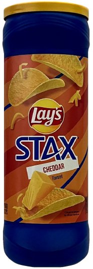 LAY'S STAX CHEDDAR POTATO CRISPS (image for) LAY'S STAX CHEDDAR POTATO CRISPS