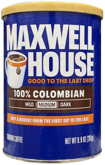 (image for) MAXWELL HOUSE 100% COLOMBIAN COFFEE MEDIUM ROAST