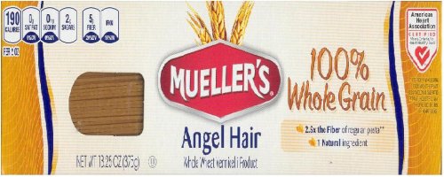 MUELLER'S ANGEL HAIR PASTA WHOLE WHEAT VERMICELLI (image for) MUELLER'S ANGEL HAIR PASTA WHOLE WHEAT VERMICELLI