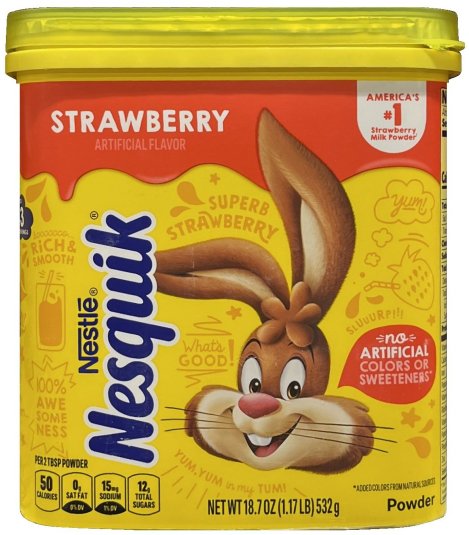 (image for) NESQUIK STRAWBERRY FLAVOR POWDER MIX