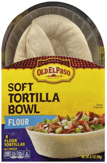 OLD EL PASO SOFT TORTILLA BOWL (image for) OLD EL PASO SOFT TORTILLA BOWL