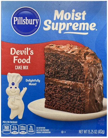 (image for) PILLSBURY MOIST SUPREME DEVIL'S FOOD CAKE MIX