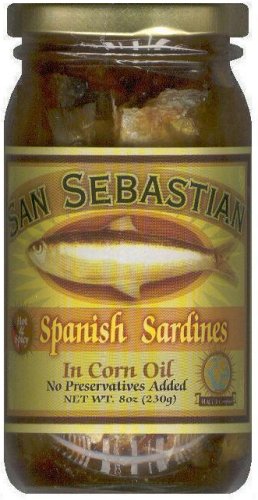 (image for) SAN SEBASTIAN SPANISH SARDINES IN CORN OIL HOT & SPICY