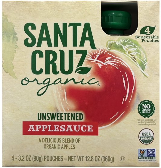 (image for) SANTA CRUZ ORGANIC UNSWEETENED APPLESAUCE