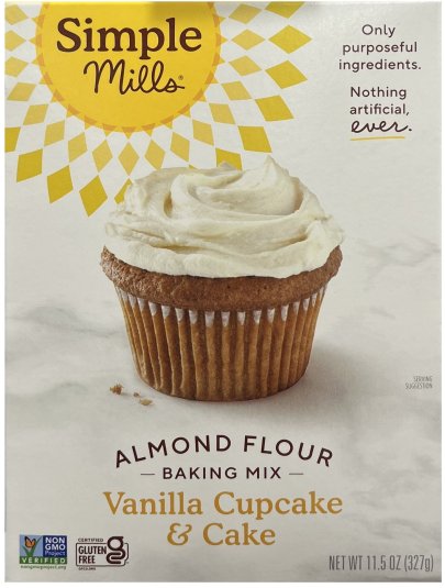 (image for) SIMPLE MILLS ALMOND FLOUR VANILLA CUPCAKE & CAKE MIX