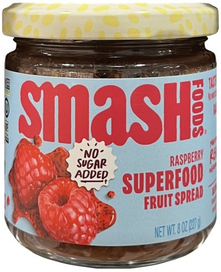 (image for) SMASH FOODS SUPERFOODS FRUIT SPREAD RASPBERRY