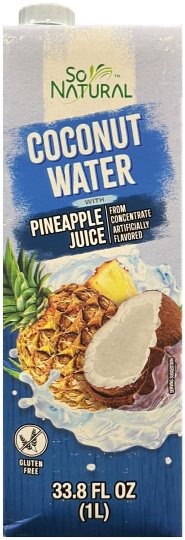 (image for) SO NATURAL COCONUT WATER WITH PINEAPPLE JUICE