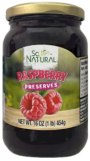 SO NATURAL RASPBERRY PRESERVES (image for) SO NATURAL RASPBERRY PRESERVES