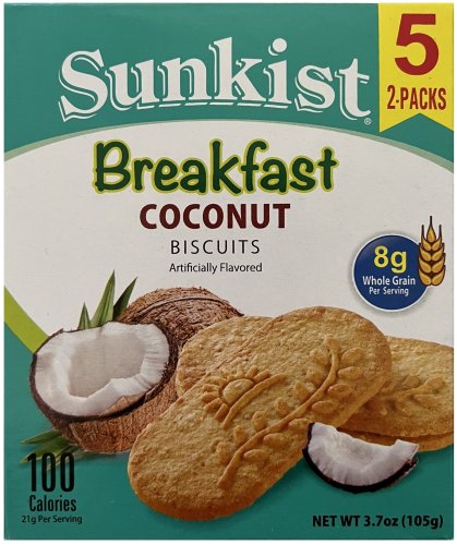 SUNKIST BREAKFAST COCONUT BISCUITS (image for) SUNKIST BREAKFAST COCONUT BISCUITS
