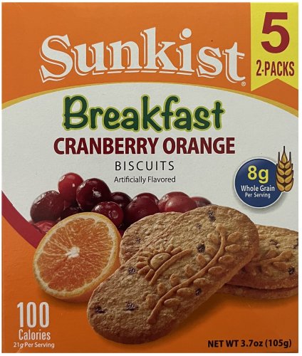 SUNKIST BREAKFAST CRANBERRY ORANGE BISCUITS (image for) SUNKIST BREAKFAST CRANBERRY ORANGE BISCUITS