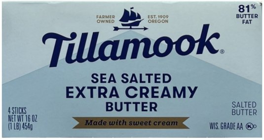 (image for) TILLAMOOK SEA SALTED EXTRA CREAMY BUTTER