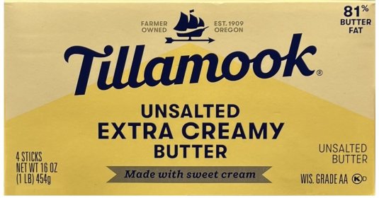 (image for) TILLAMOOK UNSALTED EXTRA CREAMY BUTTER