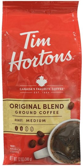 TIM HORTONS ORIGINAL BLEND MEDIUM ROAST GROUND COFFEE (image for) TIM HORTONS ORIGINAL BLEND MEDIUM ROAST GROUND COFFEE