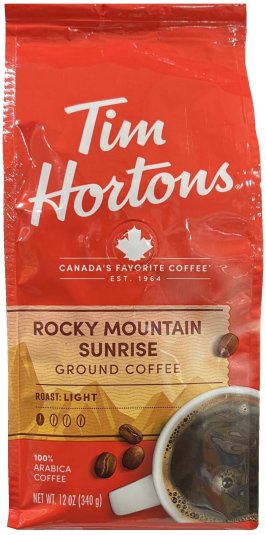 (image for) TIM HORTONS ROCKY MOUNTAIN SUNRISE COFFEE LIGHT ROAST GROUND COFFEE
