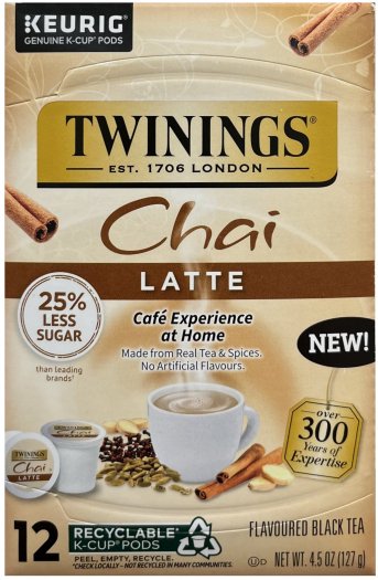 (image for) TWININGS CHAI LATTE K-CUP PODS