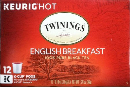 (image for) TWININGS ENGLISH BREAKFAST PURE BLACK TEA K-CUP PODS