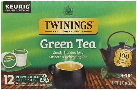TWININGS GREEN TEA K-CUP PODS (image for) TWININGS GREEN TEA K-CUP PODS
