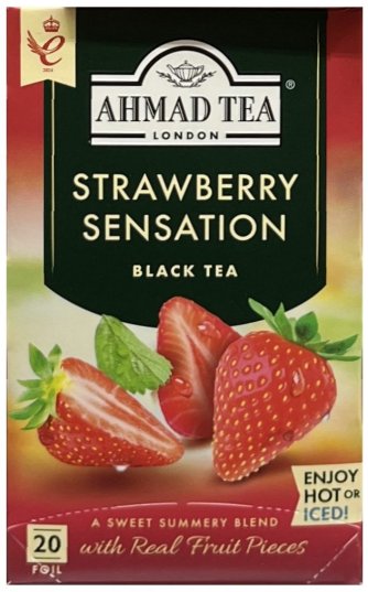 (image for) AHMAD TEA STRAWBERRY SENSATION BLACK TEA