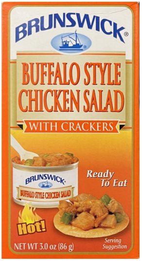 BRUNSWICK BUFFALO STYLE CHICKEN SALAD WITH CRACKERS HOT (image for) BRUNSWICK BUFFALO STYLE CHICKEN SALAD WITH CRACKERS HOT