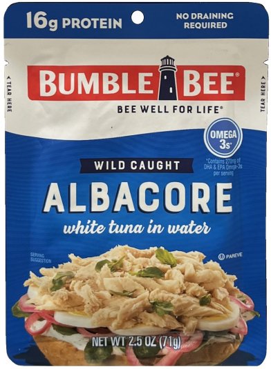 BUMBLE BEE WILD CAUGHT ALBACORE WHITE TUNA IN WATER (image for) BUMBLE BEE WILD CAUGHT ALBACORE WHITE TUNA IN WATER