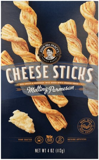 JOHN MACY'S CHEESE STICKS MELTING PARMESAN (image for) JOHN MACY'S CHEESE STICKS MELTING PARMESAN