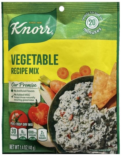 KNORR VEGETABLE RECIPE MIX (image for) KNORR VEGETABLE RECIPE MIX