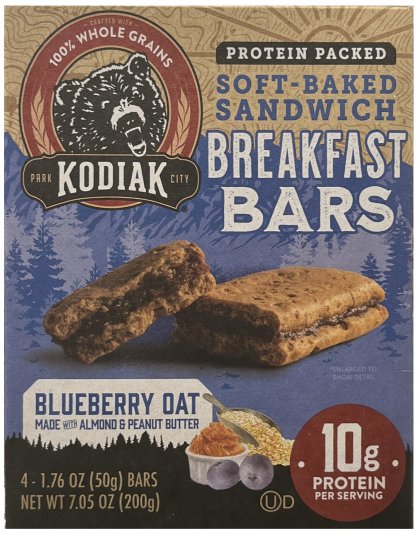 (image for) KODIAK SOFT BAKED SANDWICH BREAKFAST BARS BLUEBERRY OAT
