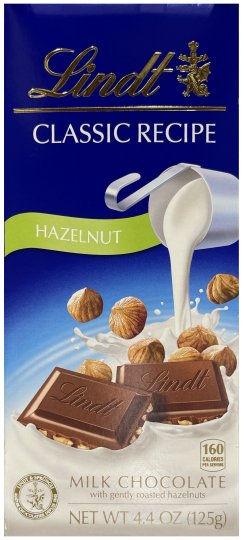 (image for) LINDT CLASSIC RECIPE HAZELNUT MILK CHOCOLATE