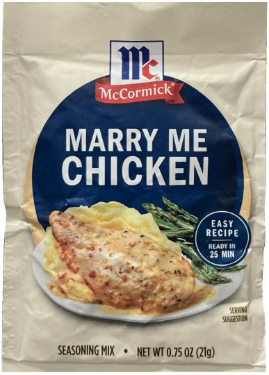 McCORMICK MARRY ME CHICKEN SEASONING MIX (image for) McCORMICK MARRY ME CHICKEN SEASONING MIX